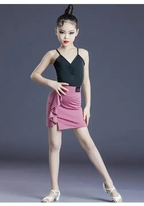 儿童少儿拉丁舞服装女童比赛服练功服舞蹈裙夏季儿童拉丁舞裙新款女童