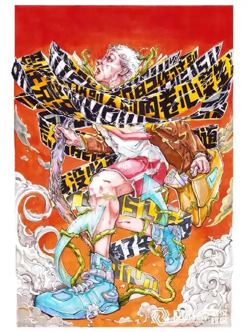 中国地质大学视觉传达考研手绘丨海报设计