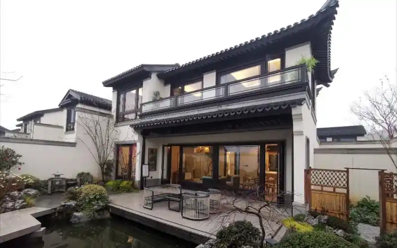 太漂亮了绿城开发精装中式合院别墅漂亮的让人流连忘返犹如世外桃源