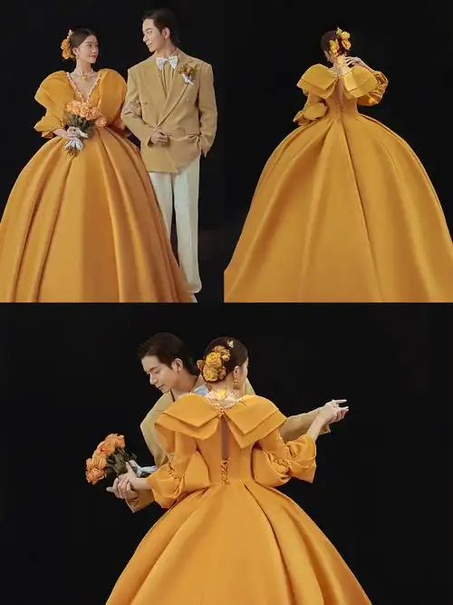 被闺蜜夸n次的室内彩色婚纱照越看越喜欢