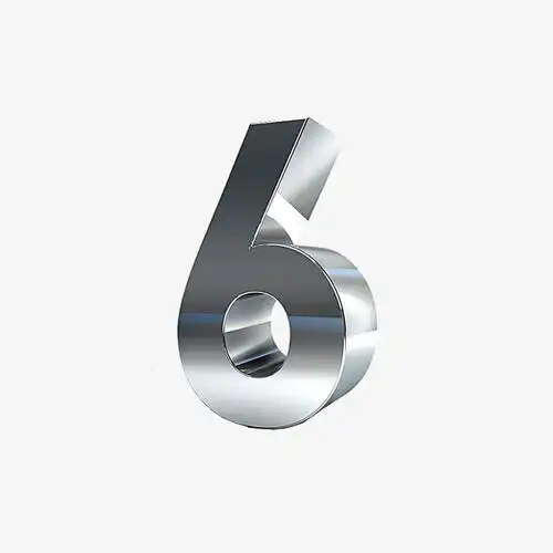 数字6【高清艺术字体png素材】-90设计