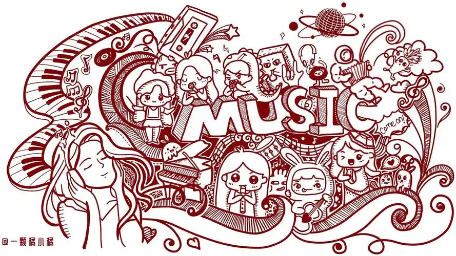 doodle线条风 音乐节