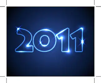 新年贺卡 2011-霓虹灯数字