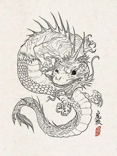 山海经之异兽线描【1912】