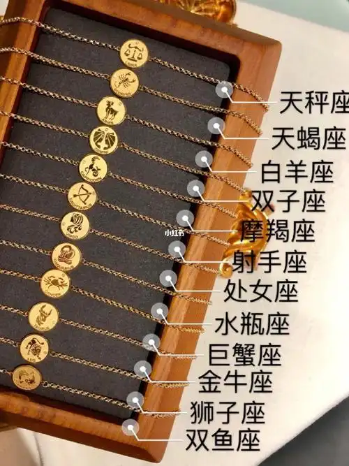 在十二星座中,每个星座都有自己的守护神,18k金钻石96浮雕工艺手链