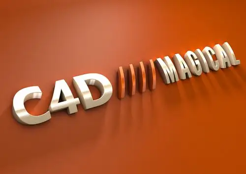 c4d 字体设计 金属质感logo