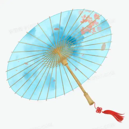手绘油纸伞免抠元素