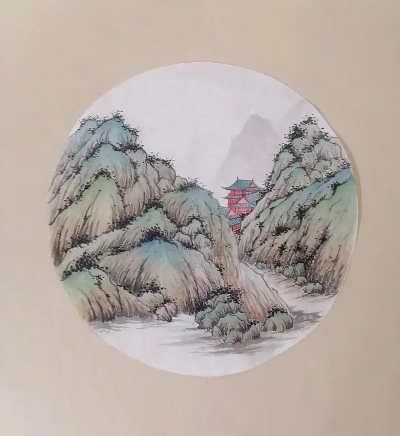 山水小品#国画 #画画 #山水画 #山水小品 #国 - 抖音
