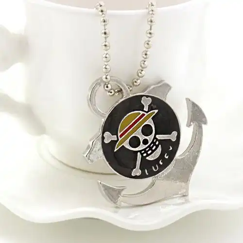 日本动漫周边饰品 one piece海贼王船锚标志合金项链 外贸项饰