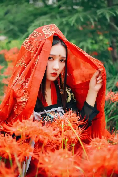 汉服写真-彼岸花_人像_poco摄影,汉服,汉服写真,南方北方的冬