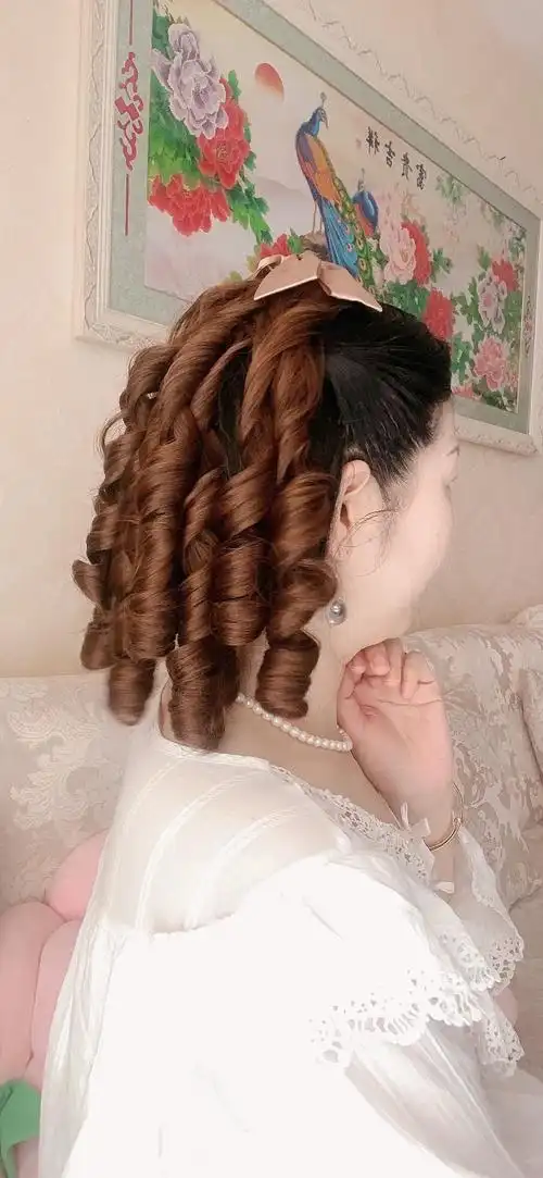 宫廷公主罗马假发螺旋复古卷发民国晚礼海大马尾