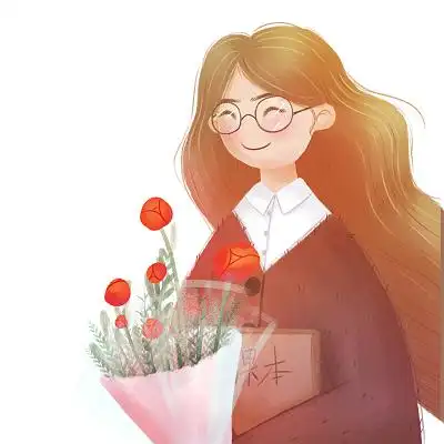 彩色手绘卡通老师教师节人物花束教师节元素png素材