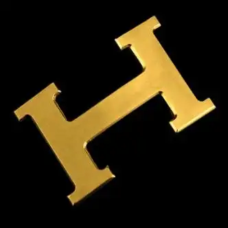 爱玛仕潮牌ryk男士夫皮带扣头纯铜工字平滑扣不锈钢板扣h腰带扣3238lv