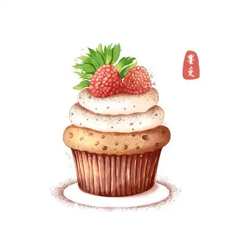 手绘 水彩 蛋糕