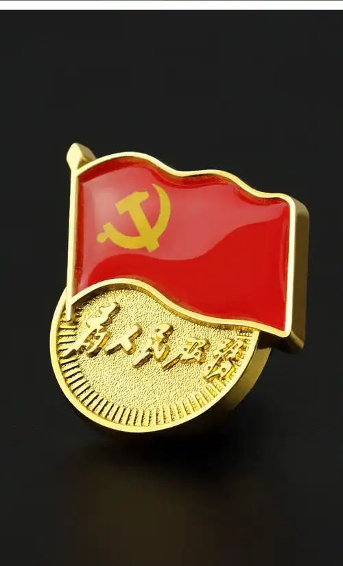 追艺【京闪配送】党徽胸章 别针 年新版标准型党徽别针胸针蝴蝶扣冬季