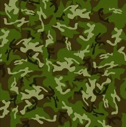 供应ktv迷彩墙纸定做 背景军绿色迷彩壁纸