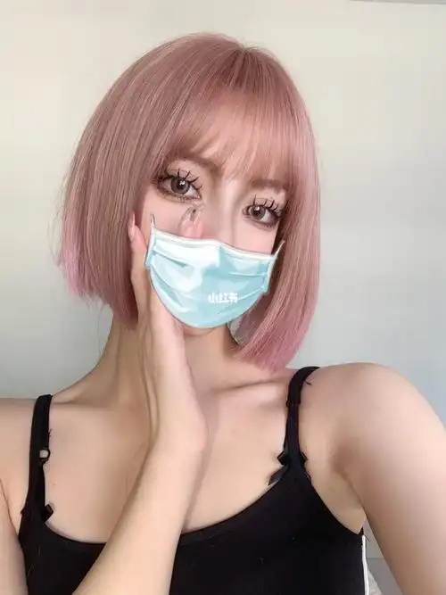 短发加薄藤粉|新郑染发 新郑烫发 新郑接发 新郑设计 甜美发色超级显