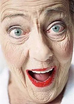 老太太,吃惊,表情,头像,特写