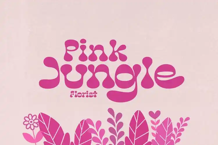 复古卡通幽默趣味品牌海报画册标题英文字体设计素材popstone–groovy