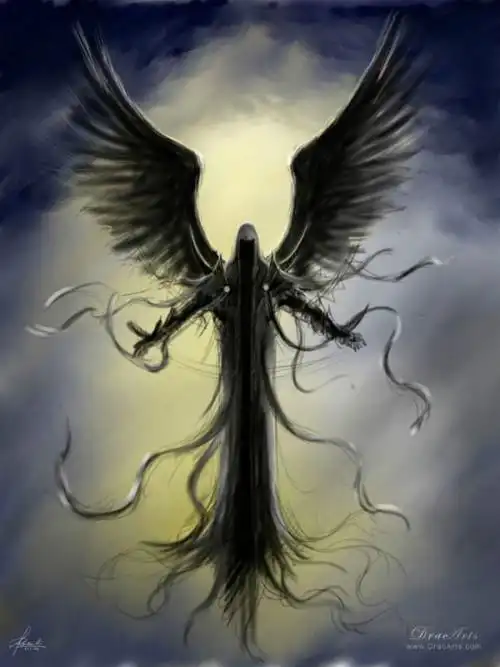 征求几张停在空中的唯美恶魔图片,不要很恐怖很幼稚的,要有一对翅膀