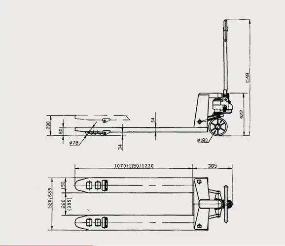 奥坤okukun地牛手动液压搬运车1.5吨2吨3吨澳坤装卸车托盘na叉车
