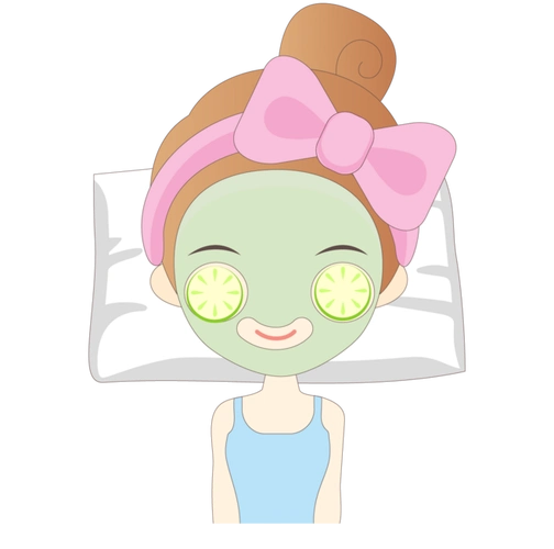 卡通做水果面膜的女孩1250x1241