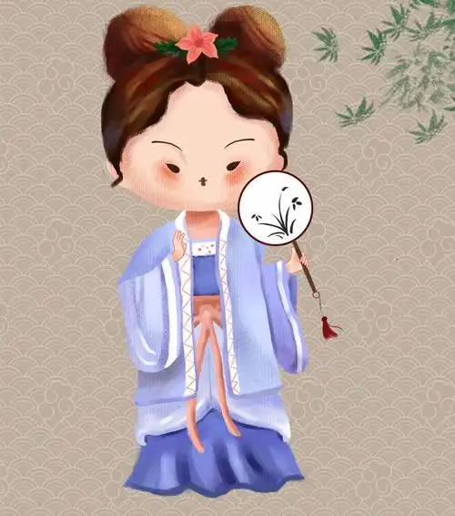 ps-板绘插画-q版古风仕女图(宋朝)来源于此课程讲师:高千雯大王2021