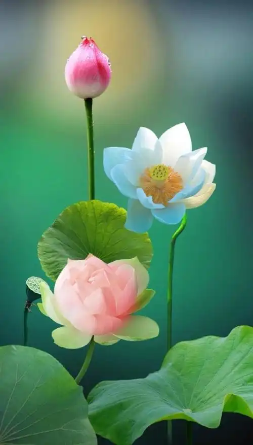 荷花壁纸,静默无言的美,不是短暂的繁华和浮华