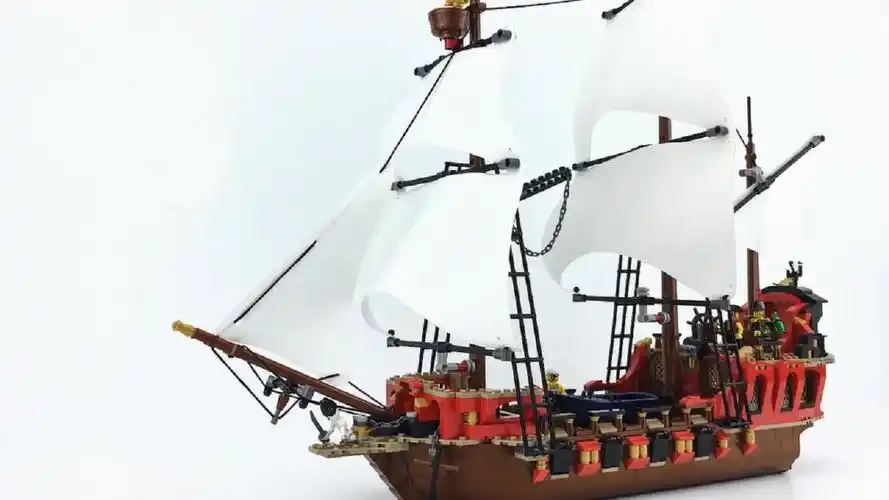 加勒比海盗系列海盗船moc,乐高积木搭建演示