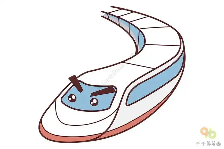 高铁简笔画和谐号,和谐号简笔画铅笔画-图片大观-奇异网