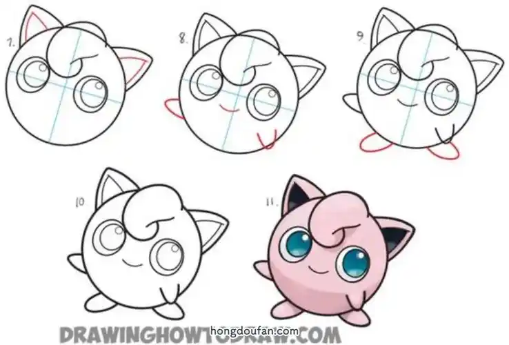 一步一步画卡通可爱宠物小精灵!小精灵手绘简笔画大全