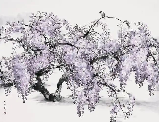 刘文生老师作品《紫藤》