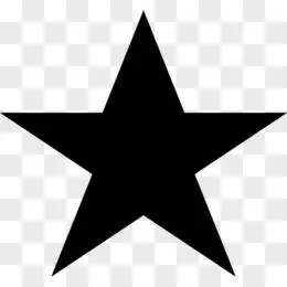 最喜欢的黑色五角星象征图标