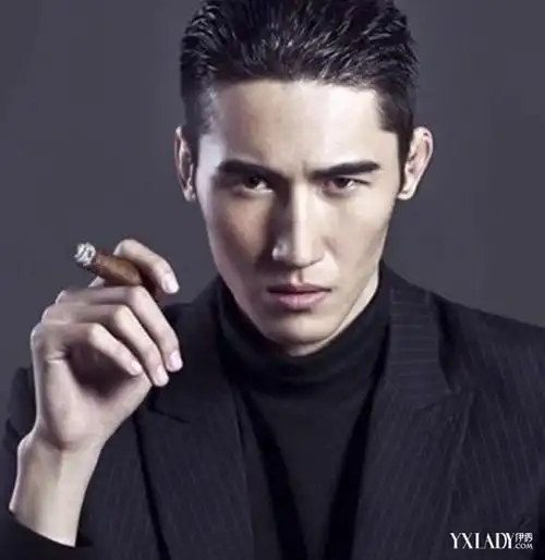 图男士发型往后梳图片尽显大背头有型风范