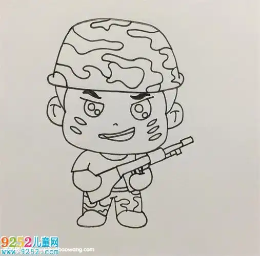 特种兵怎么画简单职业人物简笔画