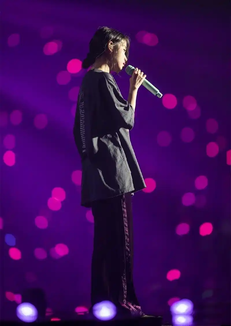 看看去年演唱会上的造型,也是这种肥t恤肥裤子的五五分搭配,更有趣的