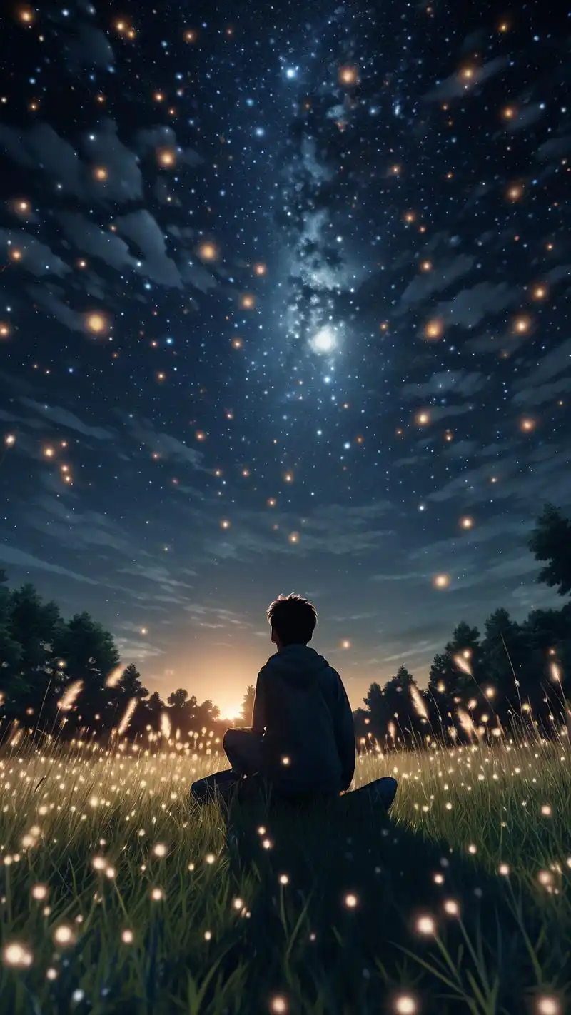 90伤感夜晚的星空背景美图92