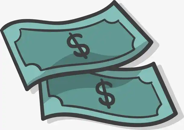 卡通手绘钞票金钱