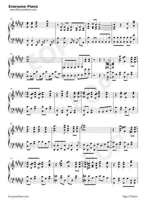 no-limit-妖精的尾巴 final series op五线谱预览3