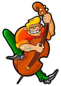 贝斯双贝斯手照片