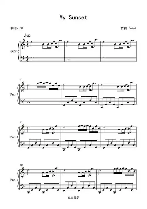 feintmysunsetc调简单版