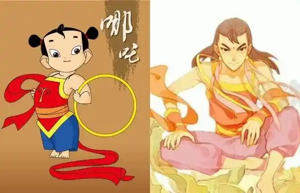 哪吒在游玩中正好遇到了小龙女,于是两人一起救了被河水淹没的雷震子