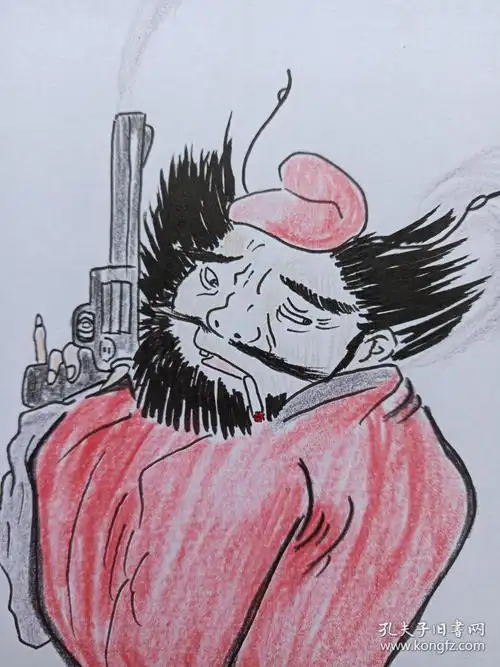 钟馗捉鬼彩铅画2018年