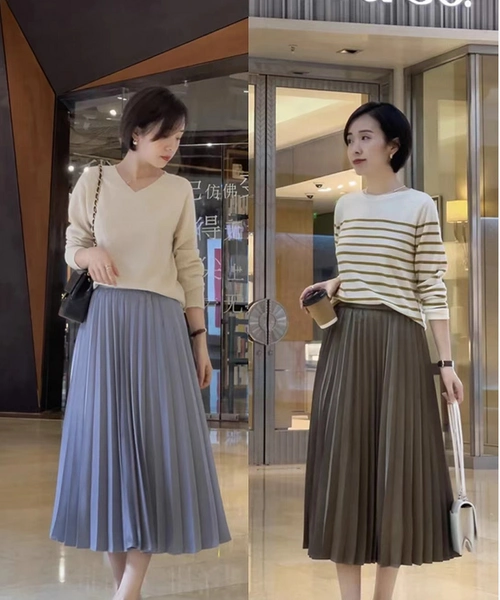 不过我们在选择半身裙的时候也是需要一点方法的,对于中年女性来说