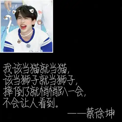 蔡徐坤语录/自制 - 堆糖,美图壁纸兴趣社区