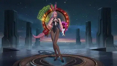 原创王者荣耀花木兰的国际版兔女郎皮肤上线没有胡萝卜的特效也很炫