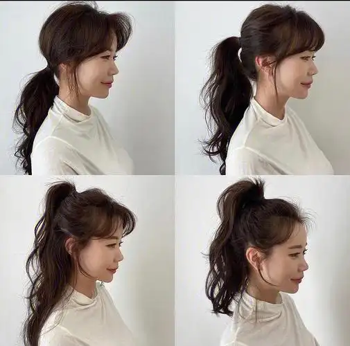 高马尾正确73扎发增高超显脸小