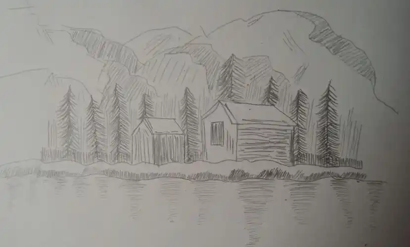 《画家乡的风景》 写美篇初一(1)班  苏雨韵