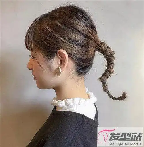 个性短发马尾扎发 俏皮小啾啾马尾_发型站_最新流行发型设计发型图片