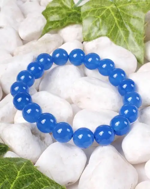 中性蓝色蓝玛瑙时尚手链